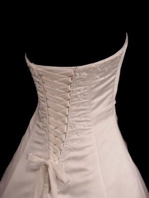 ribbon corset back dress