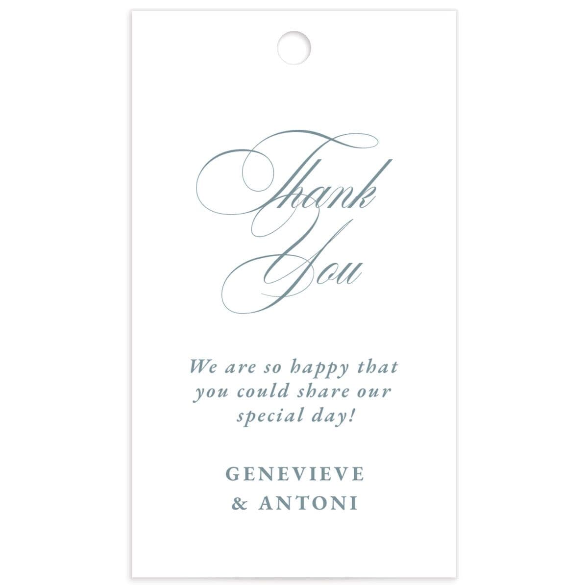 Refined Photograph Favor Gift Tags back in white