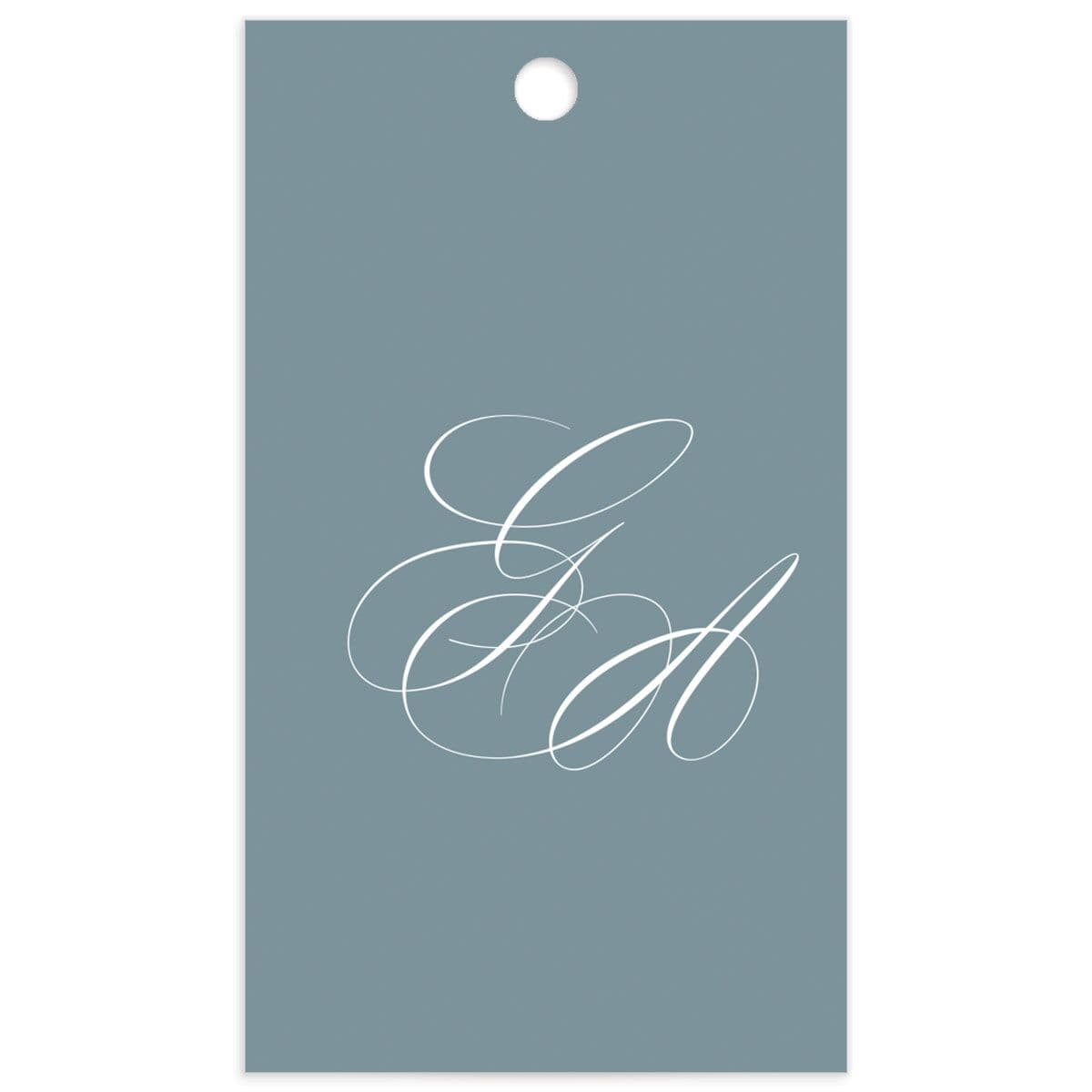 Refined Photograph Favor Gift Tags front in white